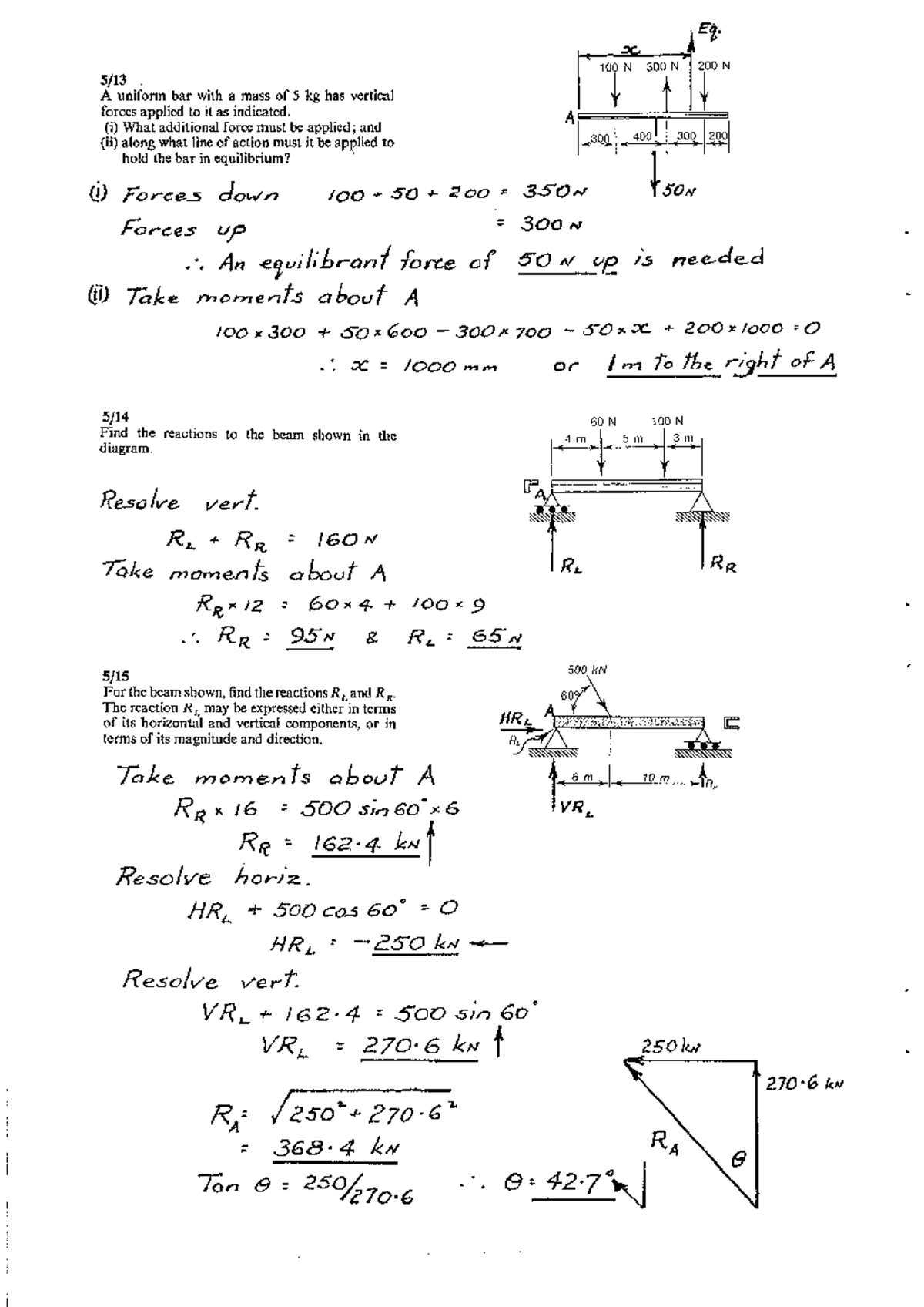 E9. Nonconcurrent Forces and Equilibrium Analysis in Beams - Studocu