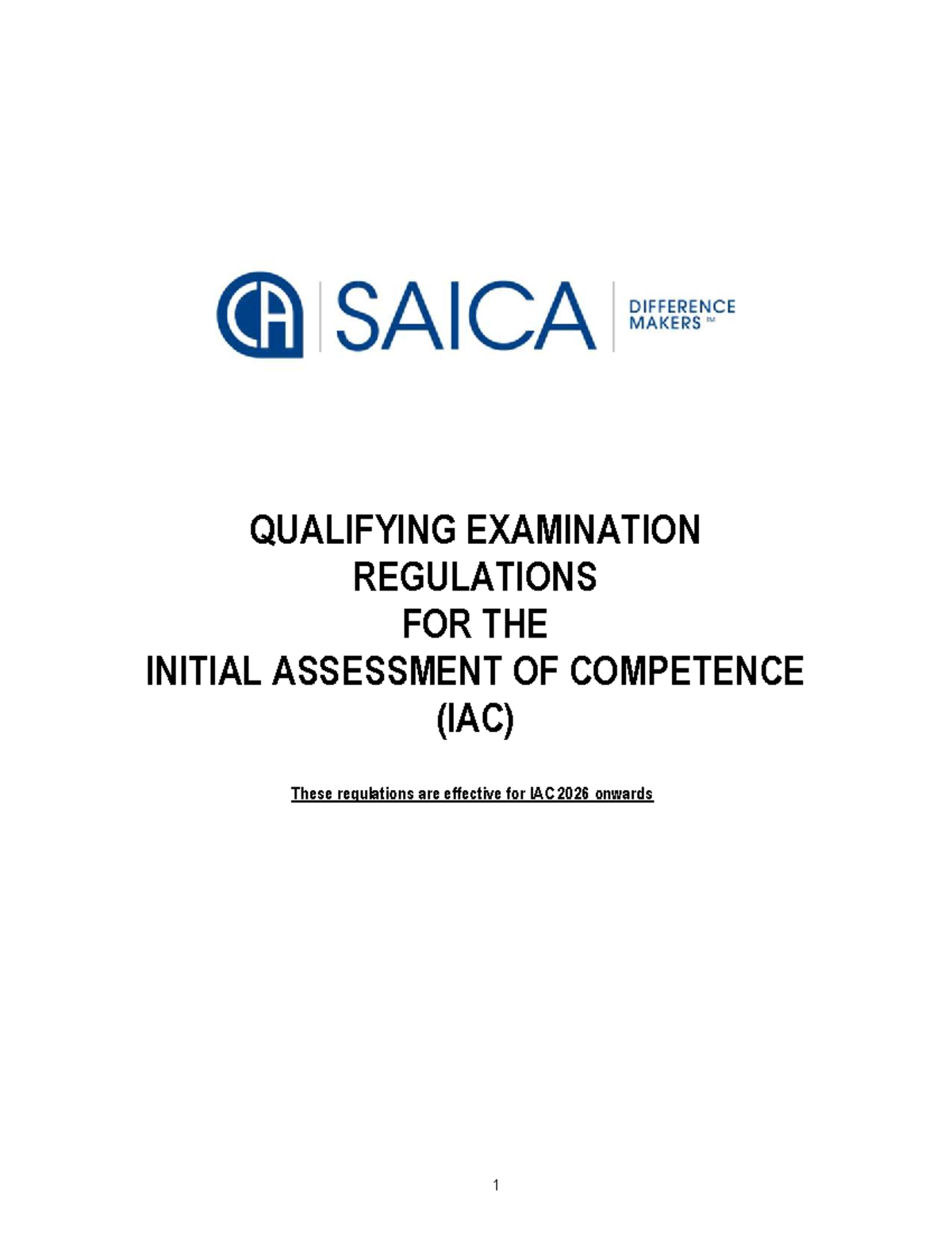 IAC 2026 Qualifying Examination Regulations for Initial Assessment of ...