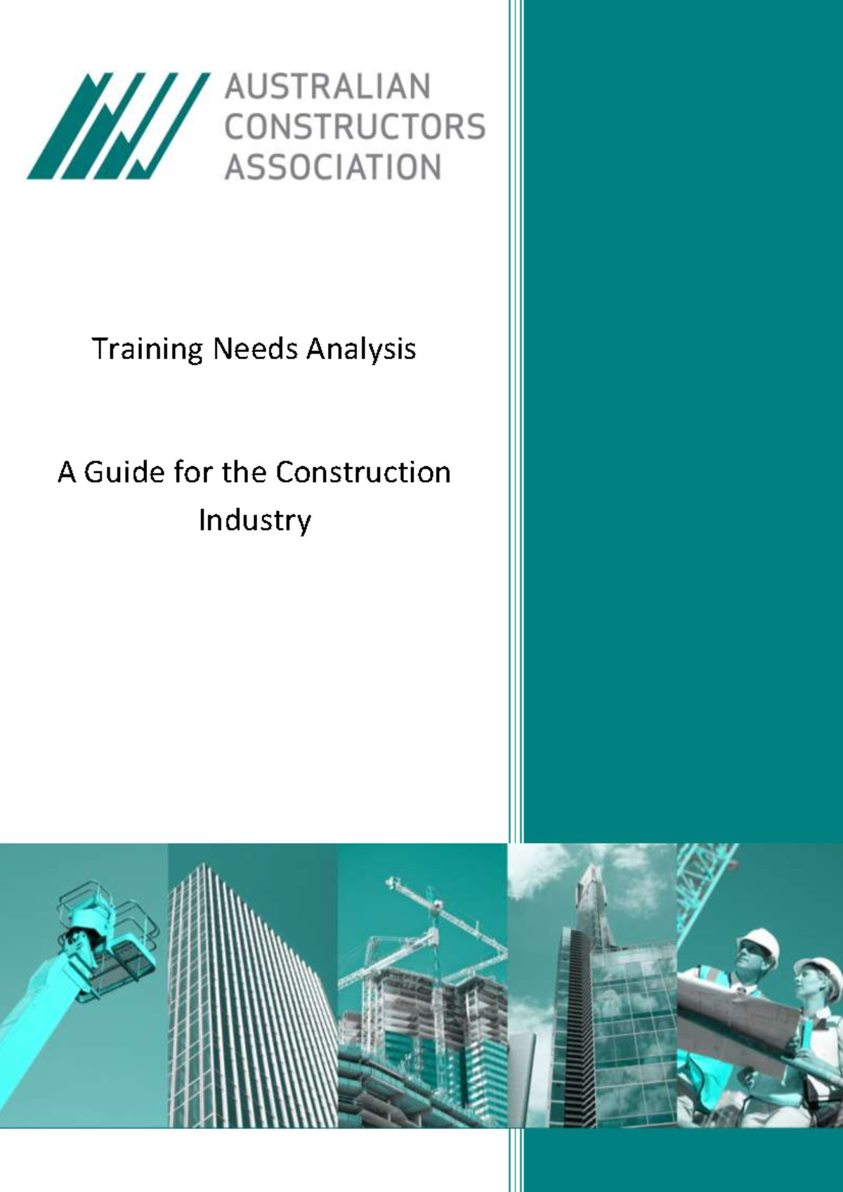 Training Needs Analysis (TNA) Guide for the Construction Industry - Studocu