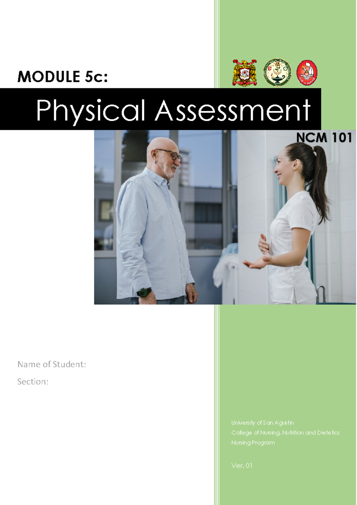 NCM 101 - Module 5c: Comprehensive Guide to Physical Assessment - Studocu