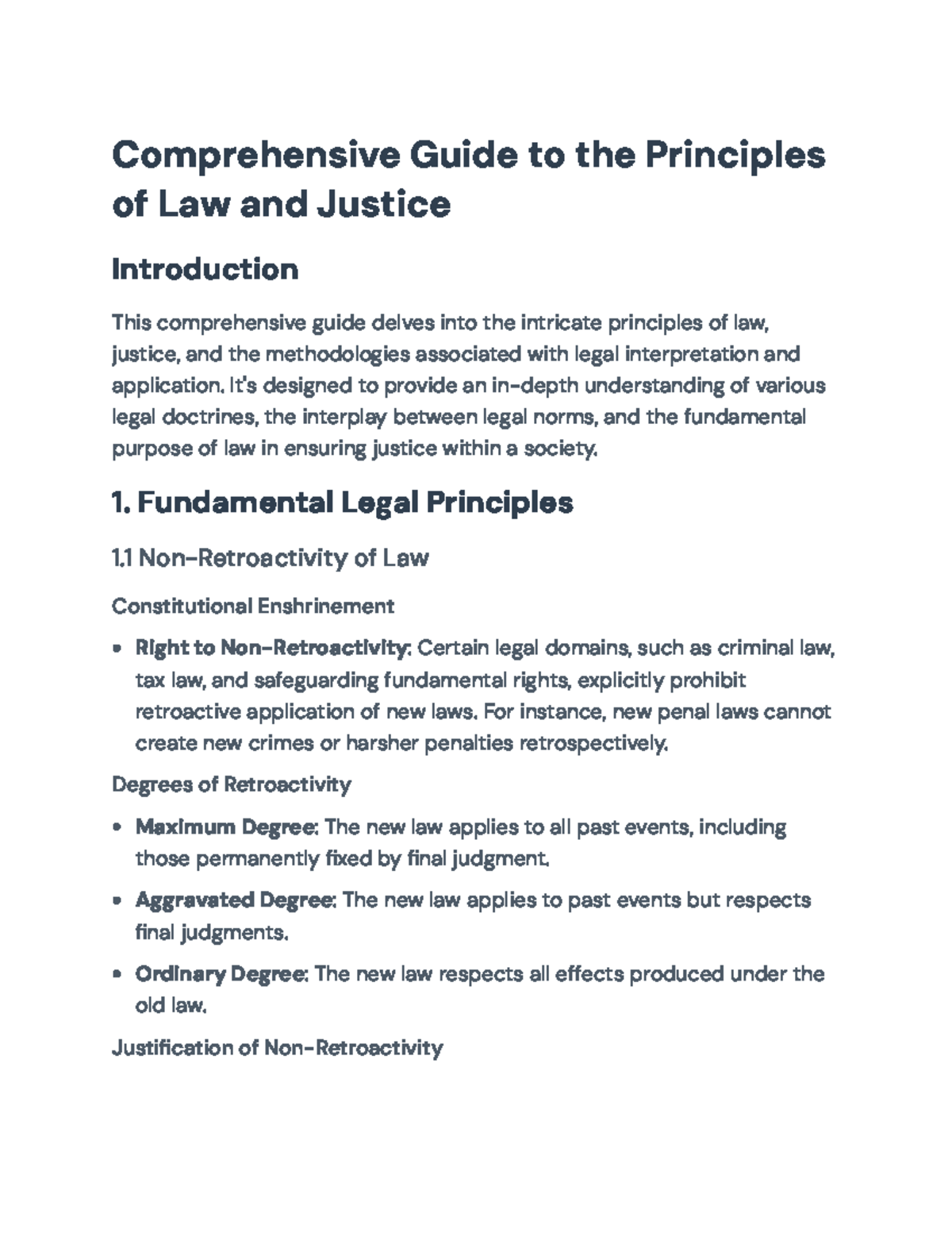 Comprehensive Guide to Legal Principles and Methodologies (Law 101 ...