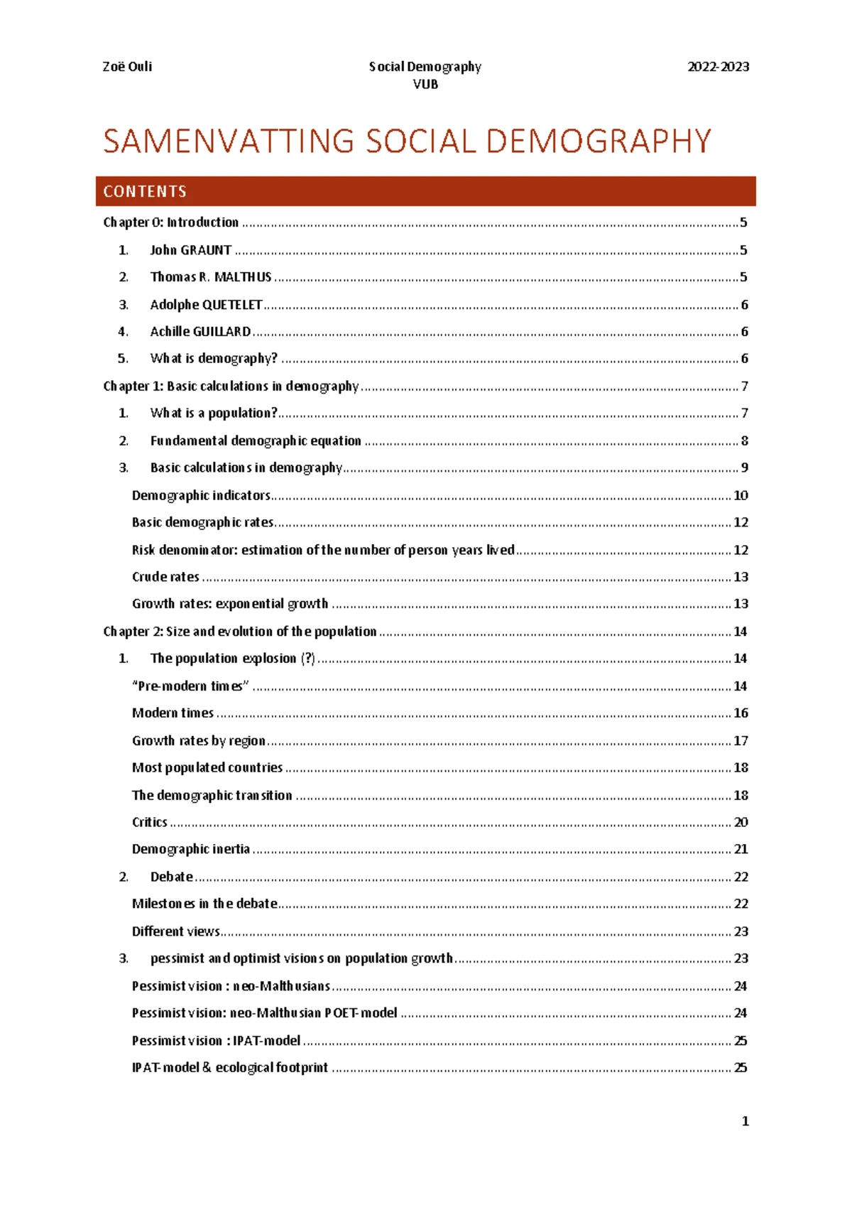 Social Demography (SOC101) - Comprehensive Summary of All Lessons - Studocu