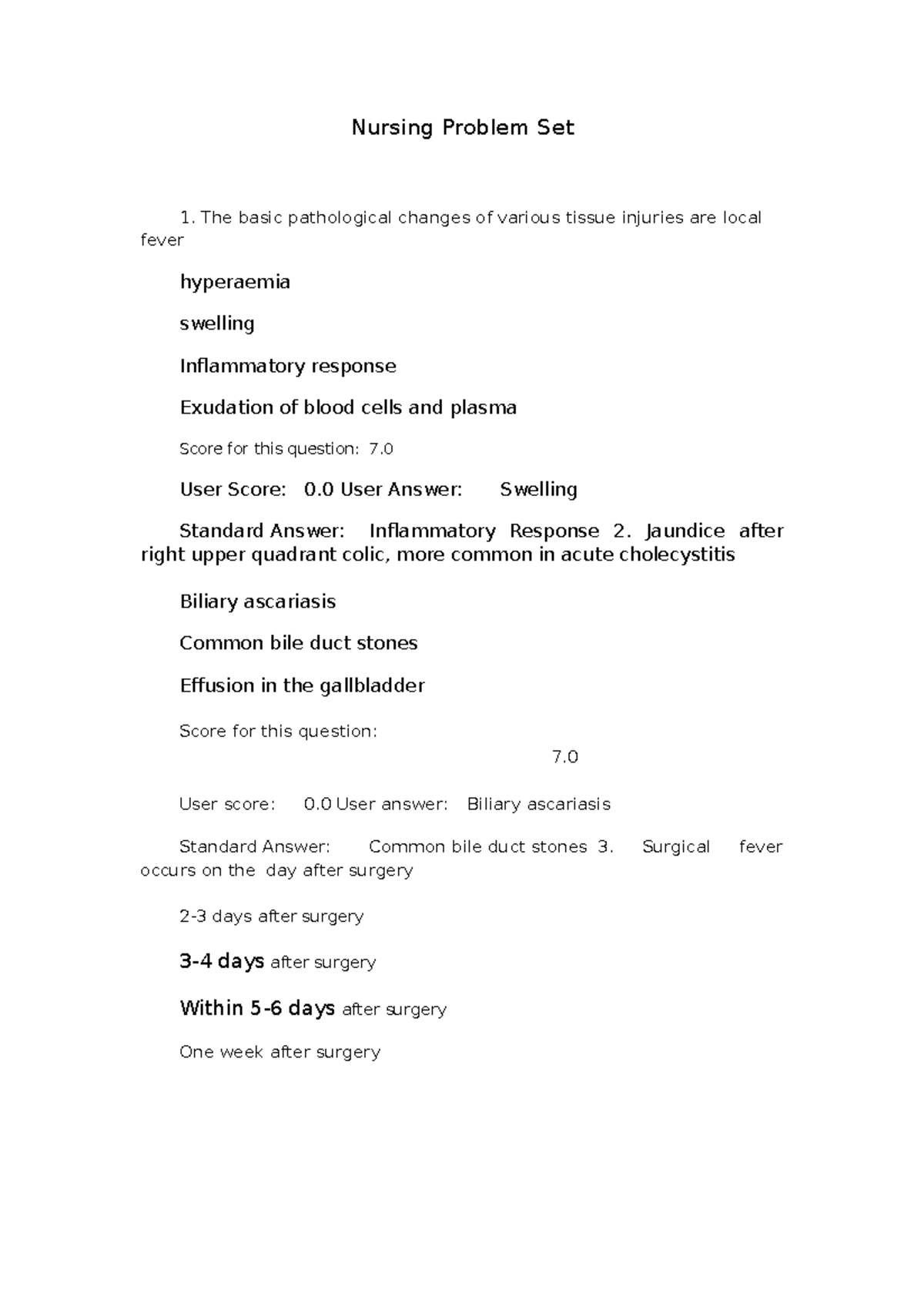 Nursing Problem Set Solutions for NURS221 - Key Concepts and Answers ...