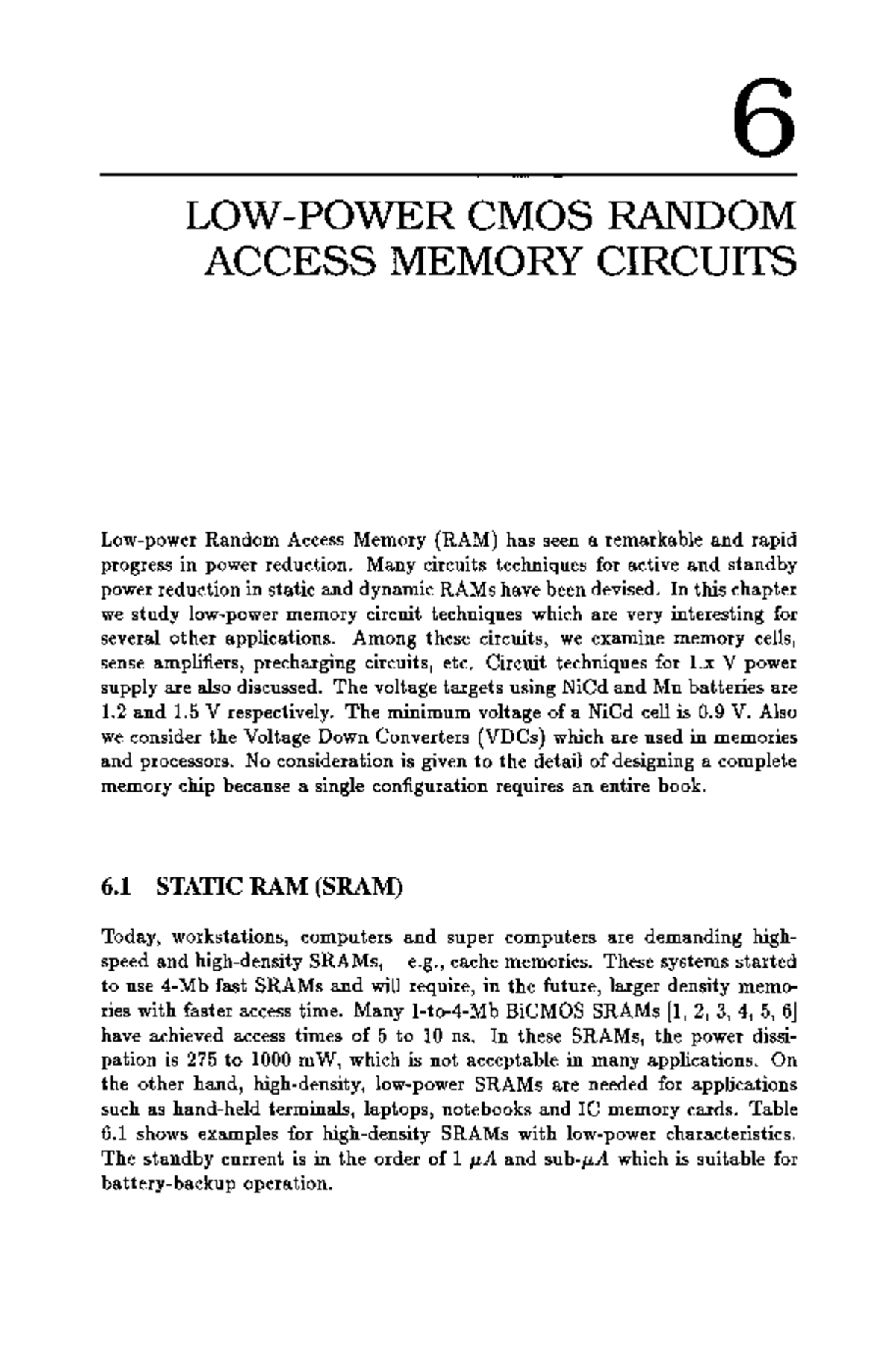 CMOS RAM Circuits: Techniques for Power Reduction and Performance - Studocu