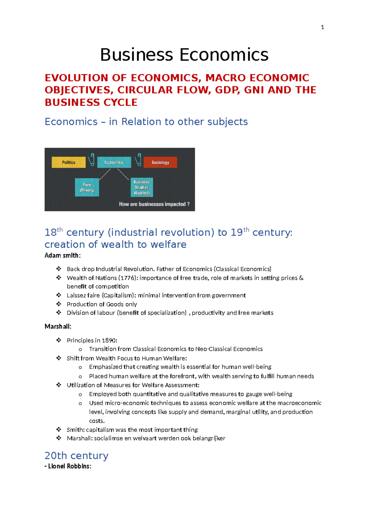 BNEC100 - Business Economics Summary: Key Concepts & Theories - Studocu