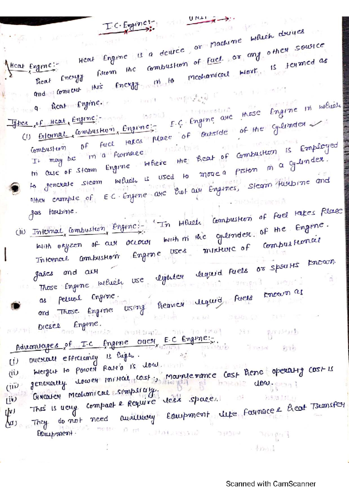 IC Engine - Comprehensive Notes on Internal Combustion Engines - Studocu