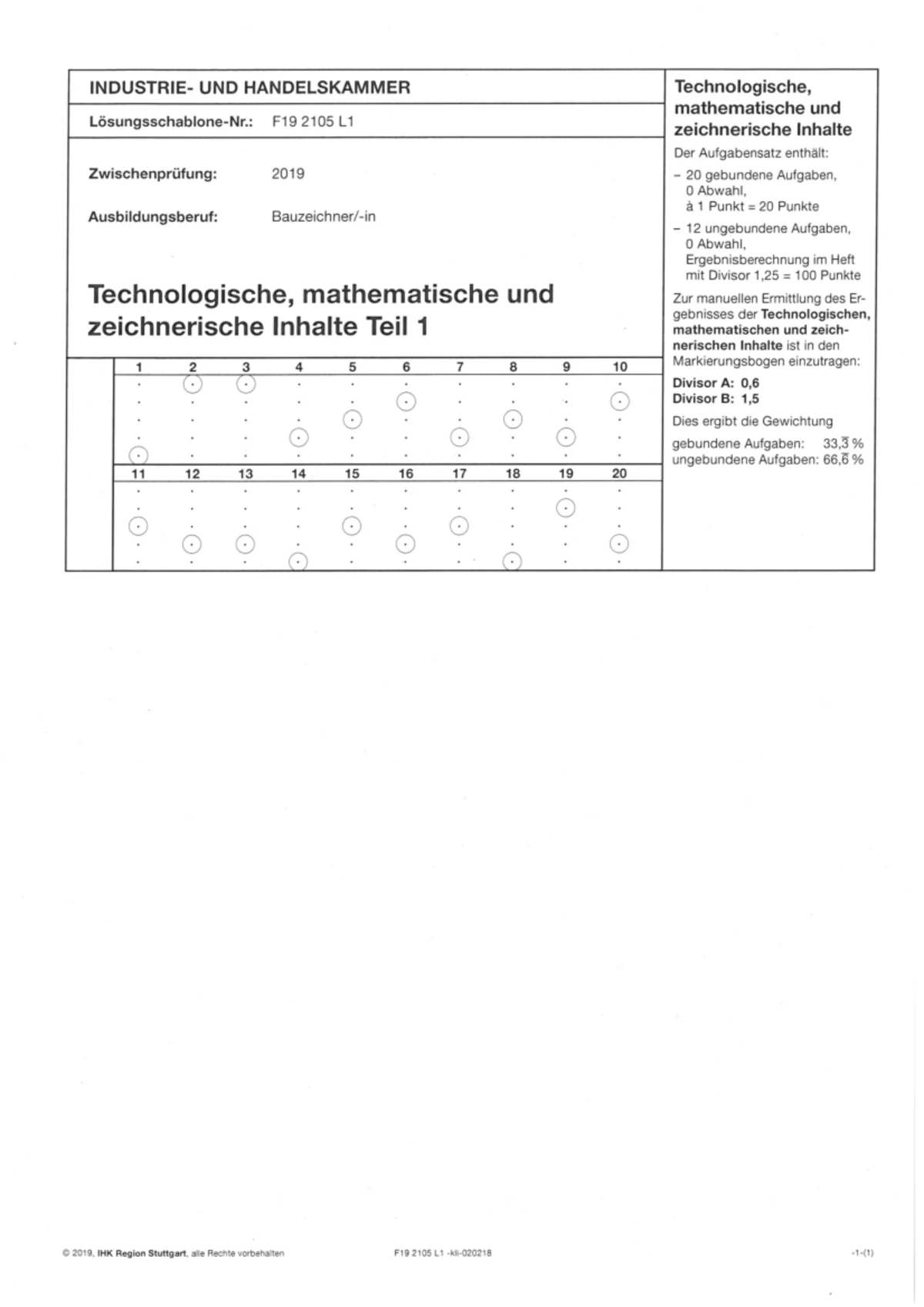 Ihk Zwischenprüfung Bauzeichner Download IHK Zwischenprüfung 2019: Bauzeichner Aufgaben und Lösungen - Studocu