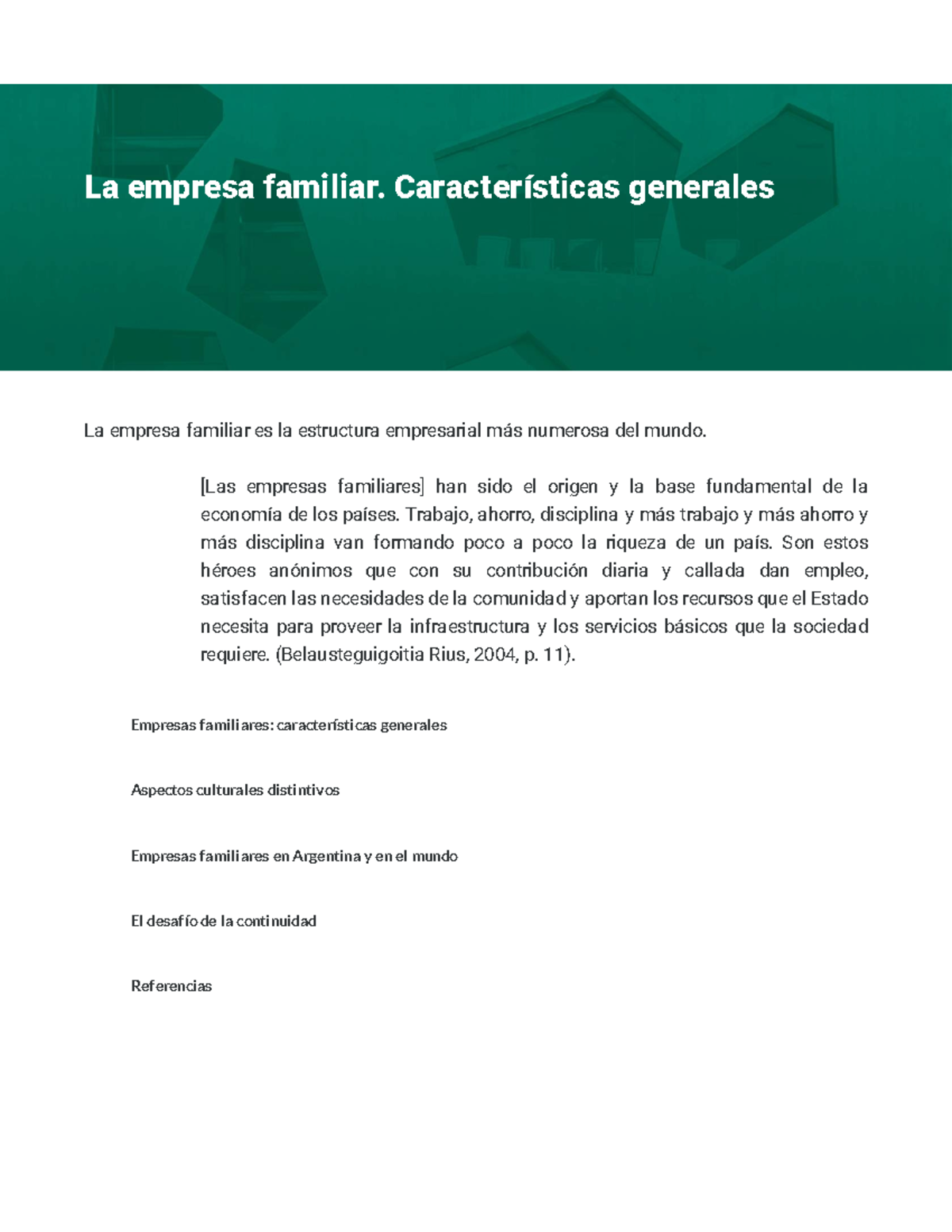 M1: Características y Desafíos de las Empresas Familiares en Argentina ...