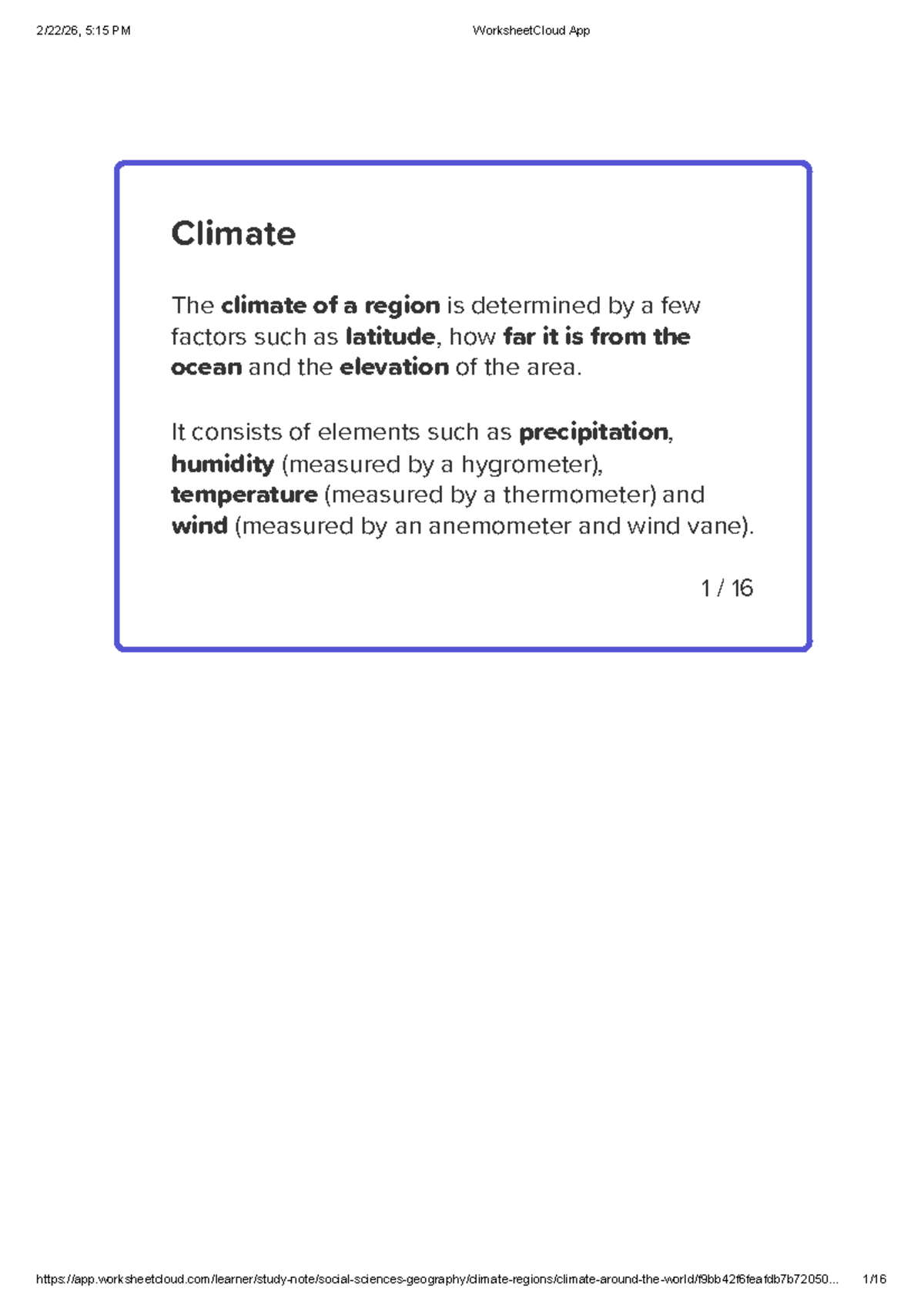 Climate Study Notes for Grade 8 (Social Sciences) - Studocu