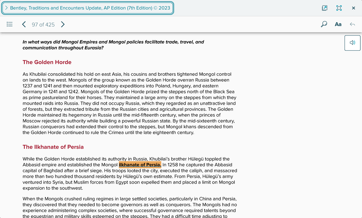 AP World History Dashboard: Golden Horde & Ilkhanate Insights 