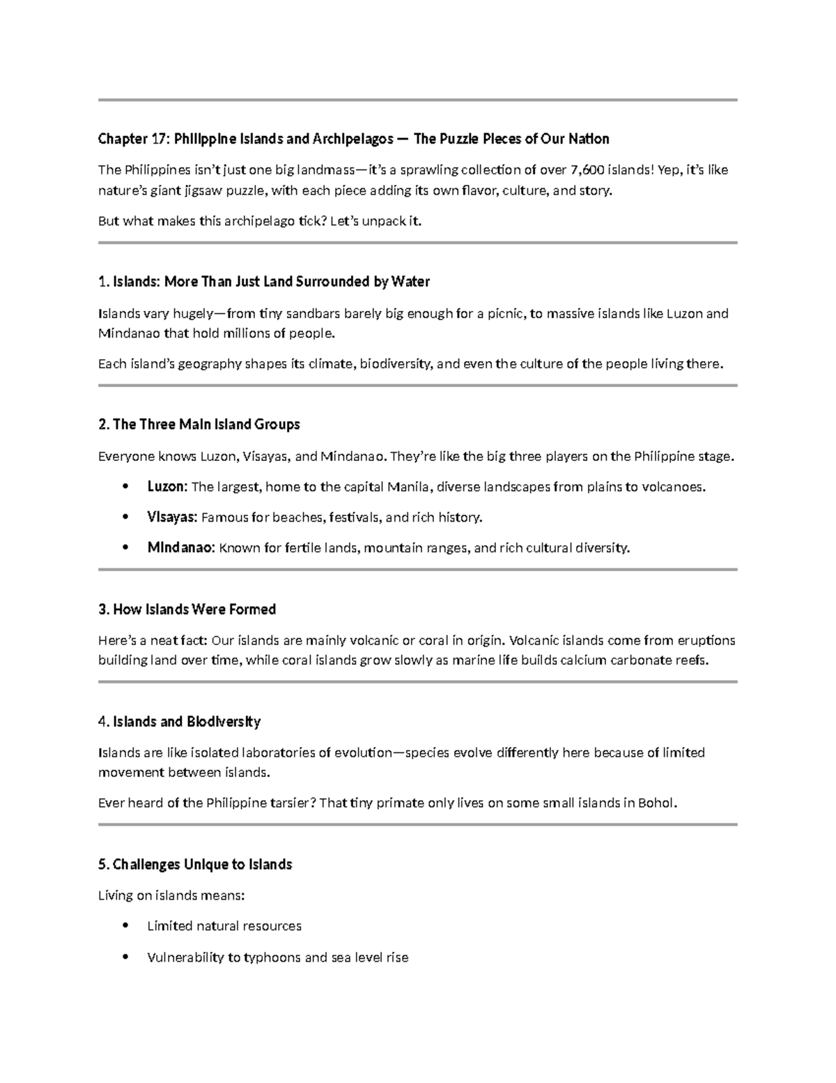 Philippine Geography Reviewer: Chapter 17 - Islands & Archipelagos ...