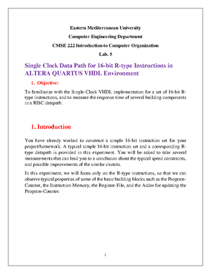 Lab 2 - LAB HOMEWORK - Eastern Mediterranean University Computer ...