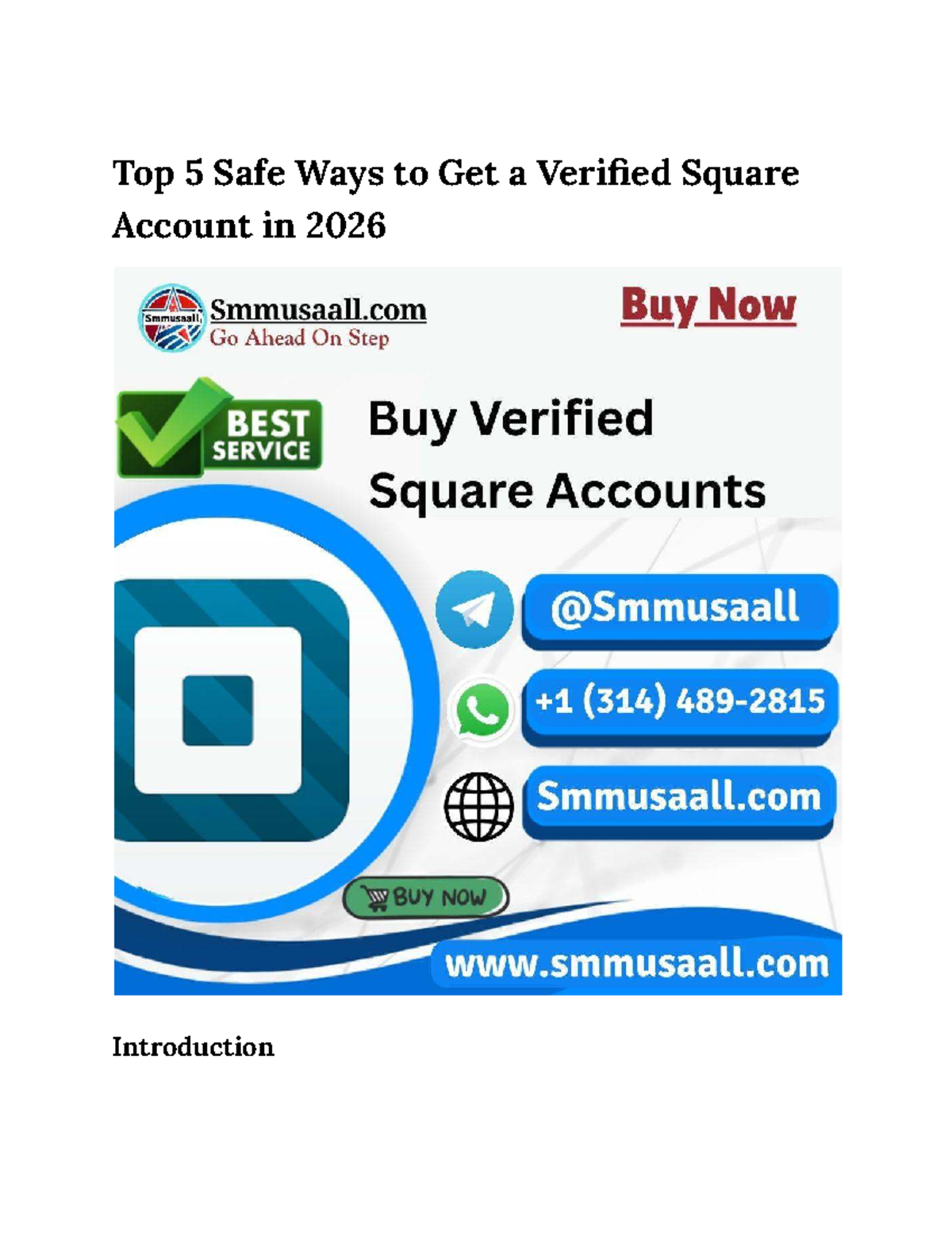 Top 5 Safe Methods for Verifying Your Square Account in 2026 - Studocu