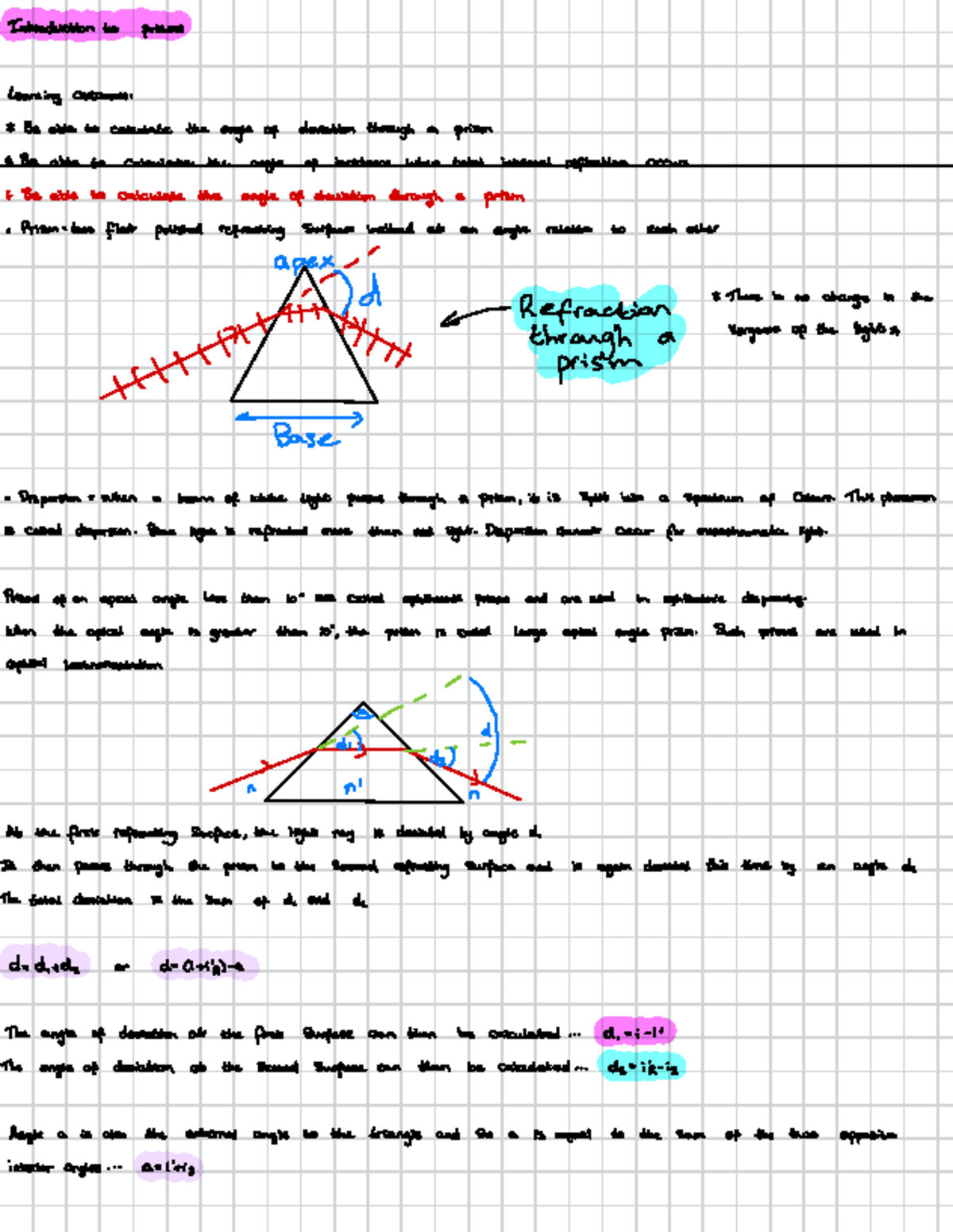 Introduction to Prisms: Properties and Applications - Studocu