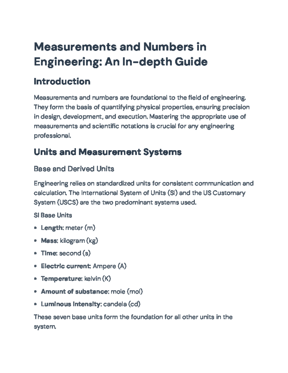 ENG101: Engineering Measurements & Scientific Notation - Essential ...