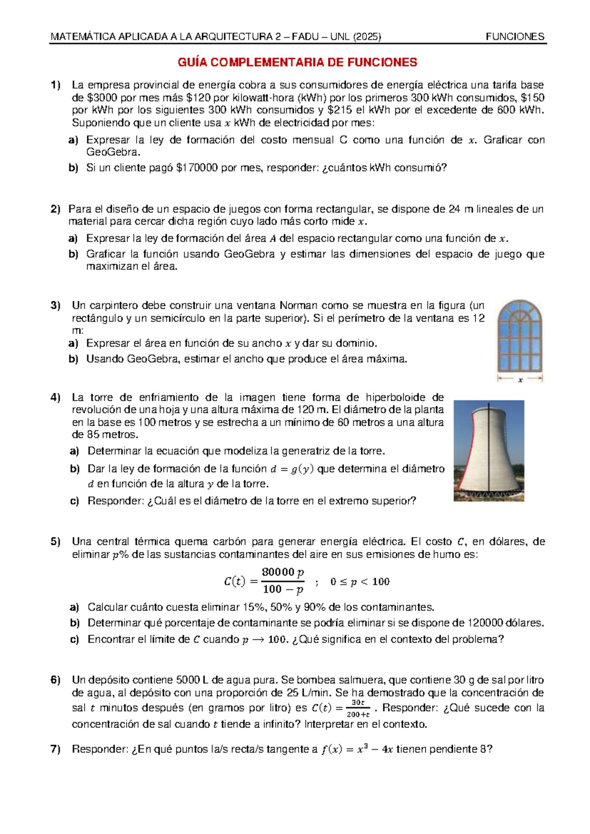 MII 2025 2C - GUÍA Complementaria de Funciones - 2DA Parte (Temas IV, V ...