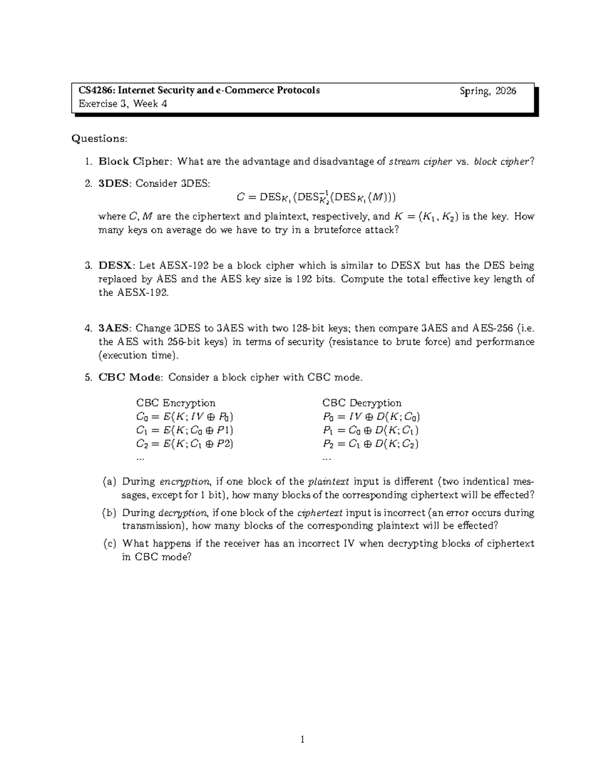 CS4286: Internet Security Exercise 3 - Week 4 Questions - Studocu