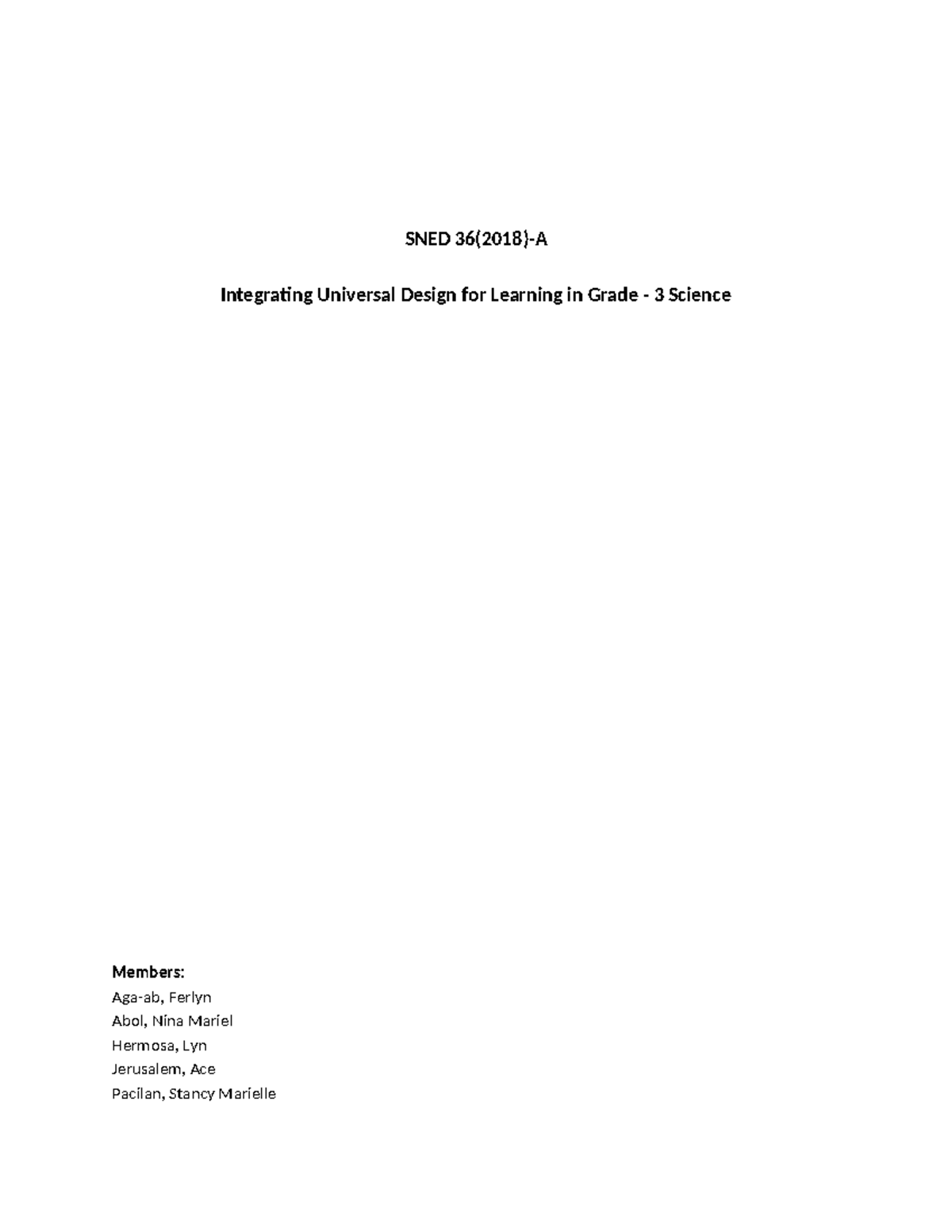 Grade 3 Science Lesson Plan: Integrating UDL on Weather Concepts - Studocu
