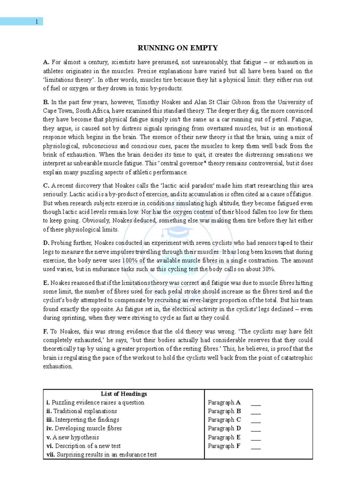 TỔNG HỢP Matching Headings (PART 2) - Study Guide for Exam Preparation ...