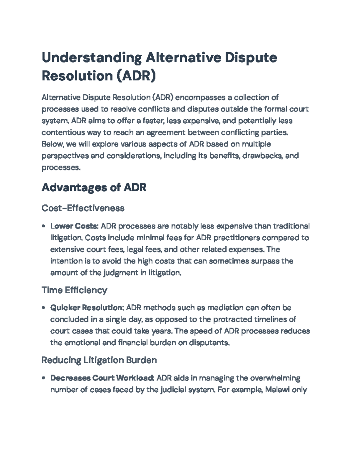 Understanding the Pros and Cons of Alternative Dispute Resolution (ADR ...