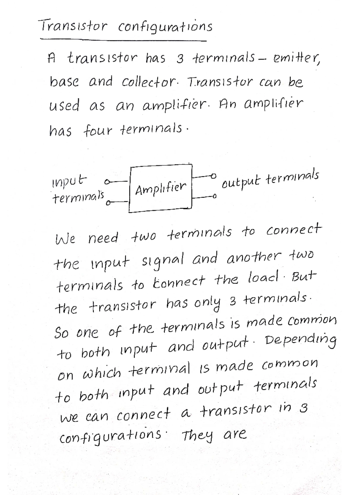 Transistor 2 - Basics of Electronics Engineering notes - Basics Of ...