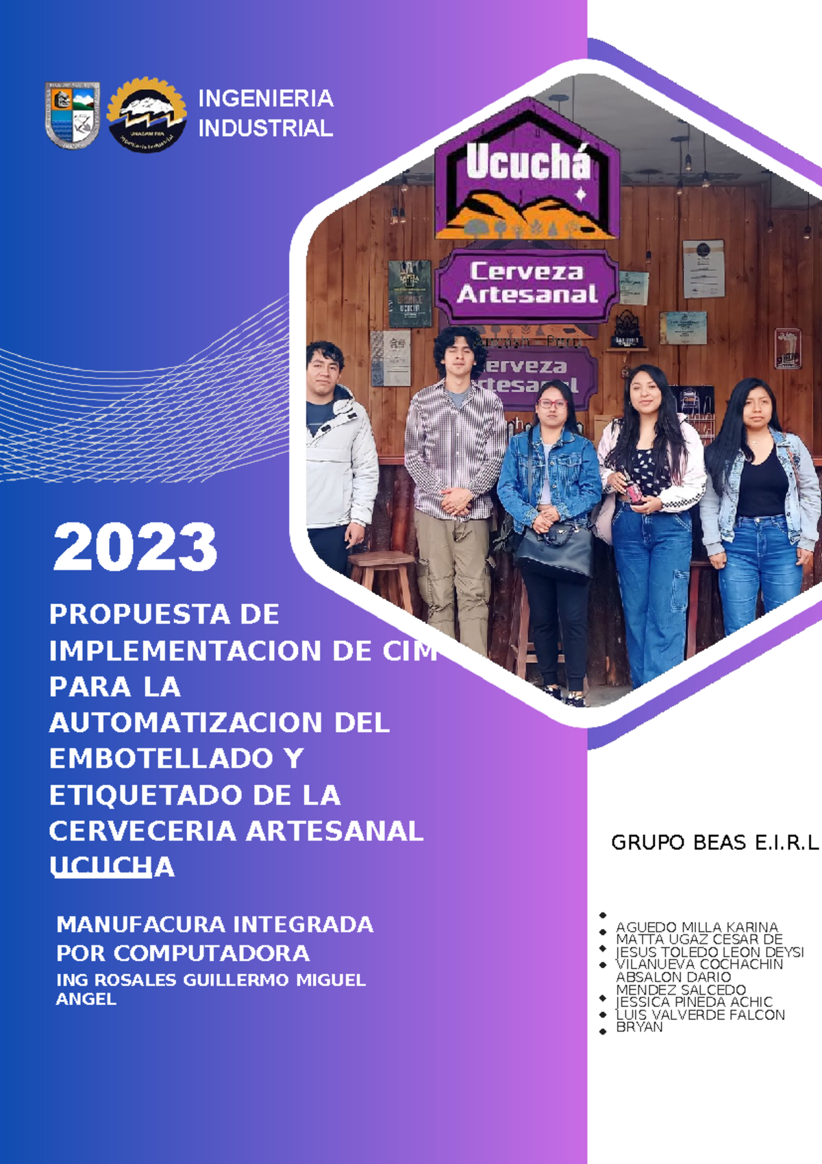 Propuesta de Implementación de CIM en Cervecería Ucucha 2023 - Document Preview