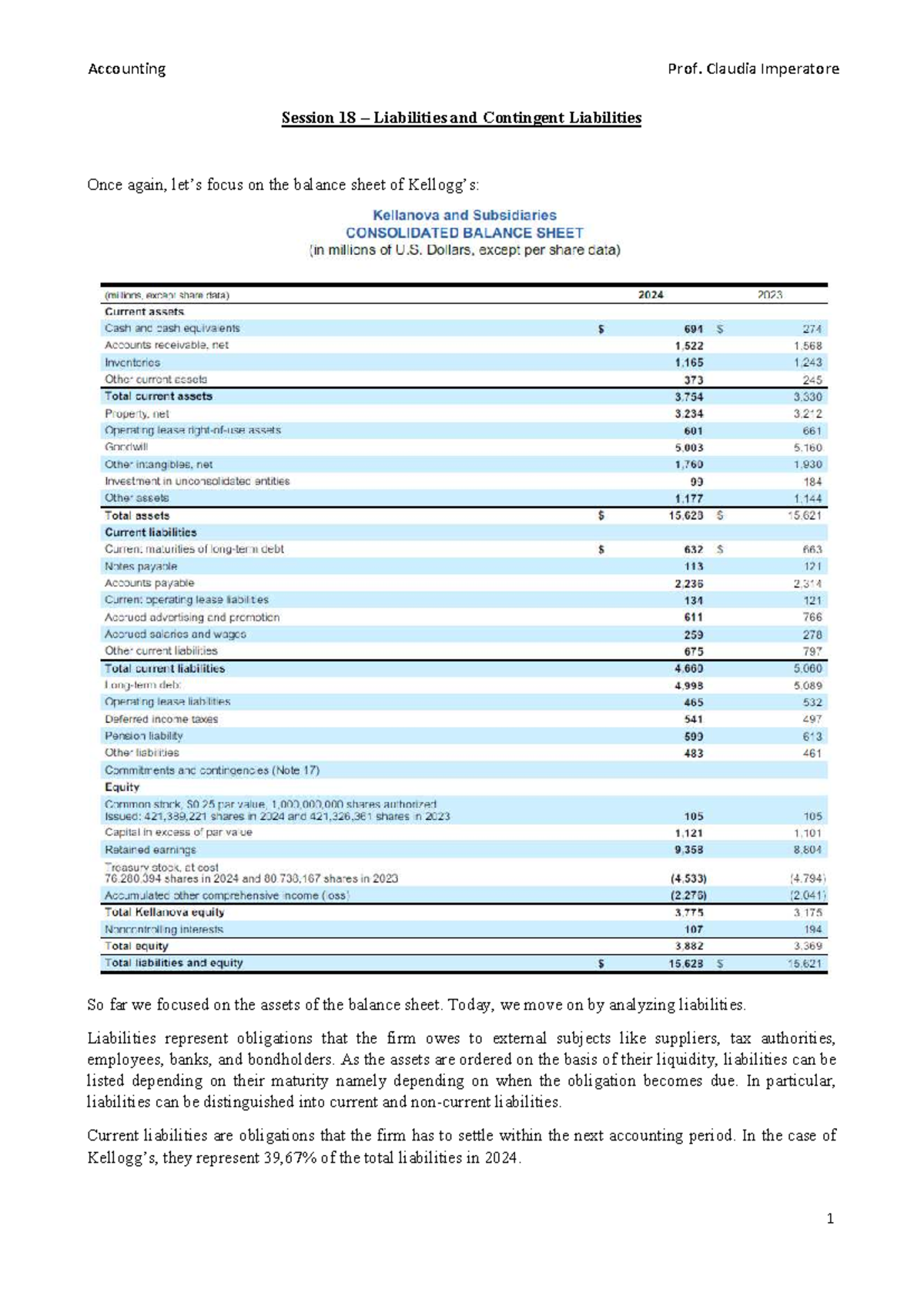 Session 18 - Liabilities and Contingent Liabilities Notes (Acc 101 ...