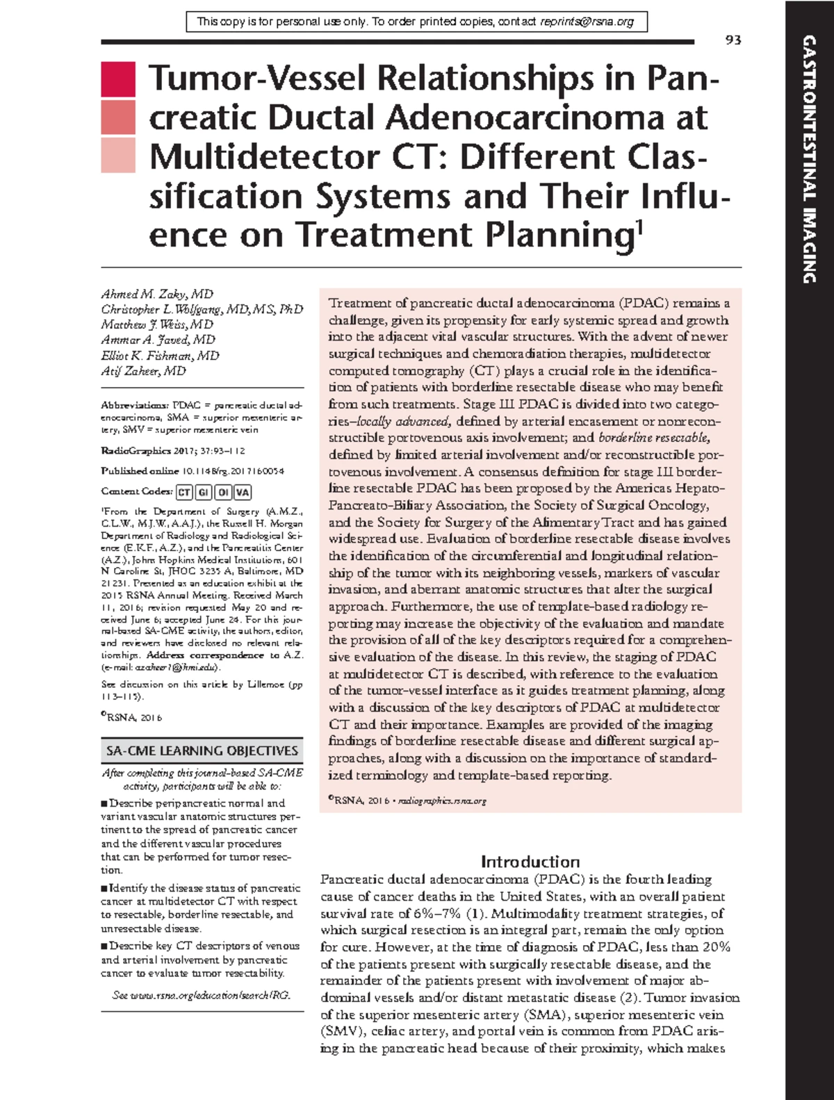 Differentiating Imaging Features of PDAC and Its Mimics (RAD 2023 ...