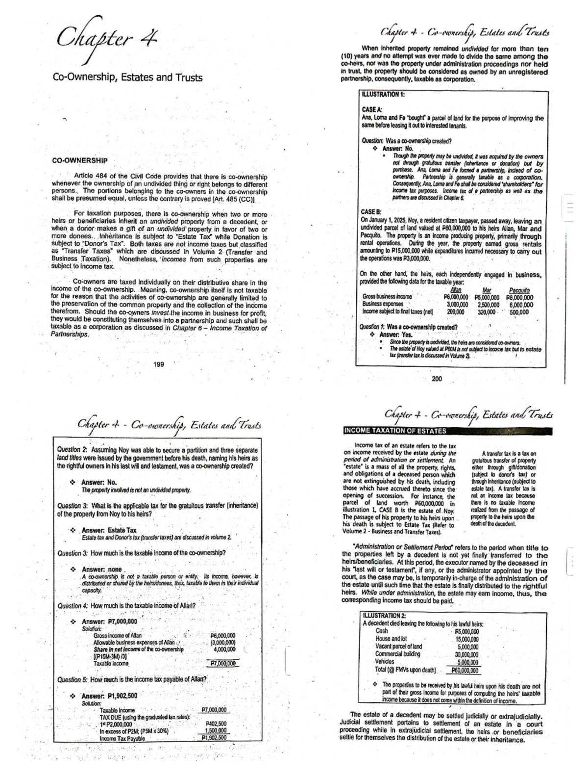Chapter 4: Estates and Trusts - Taxation of Undivided Properties and ...