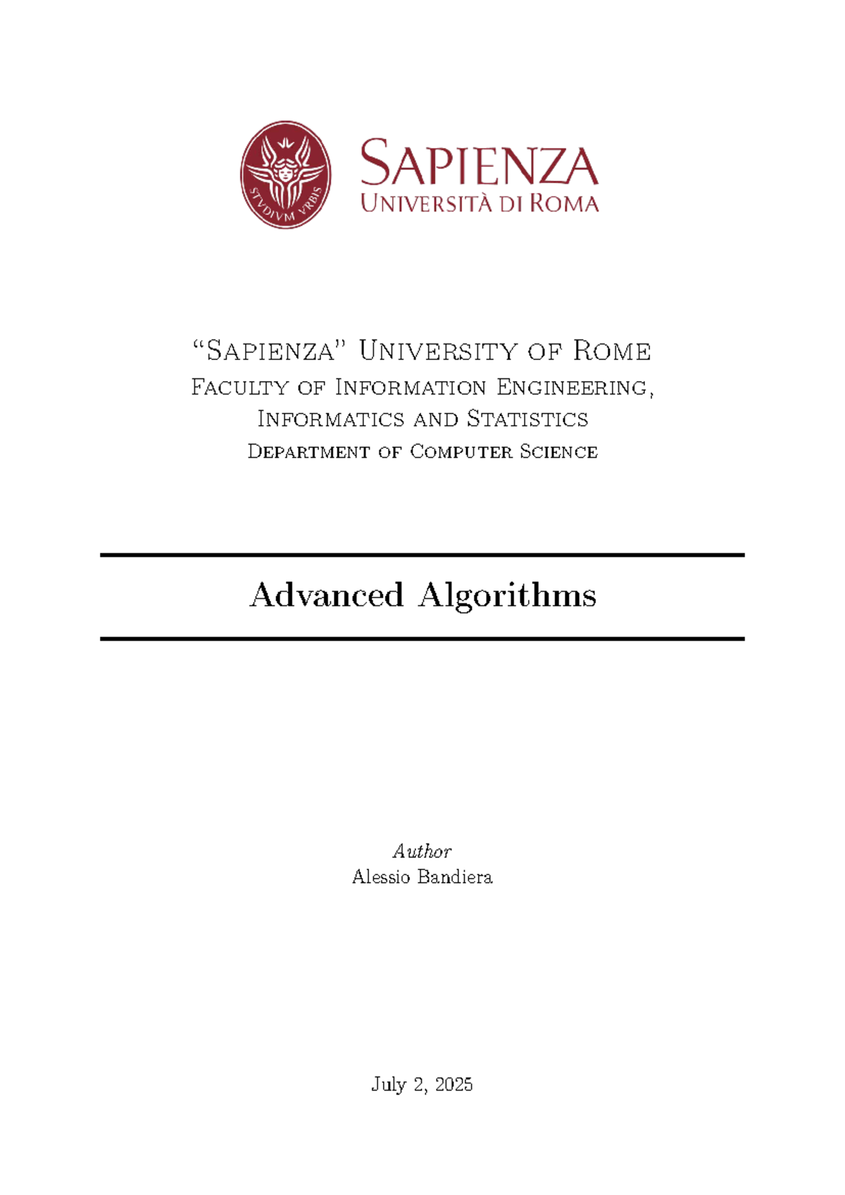 Advanced Algorithms (CS 101) - Comprehensive Study Notes - Studocu