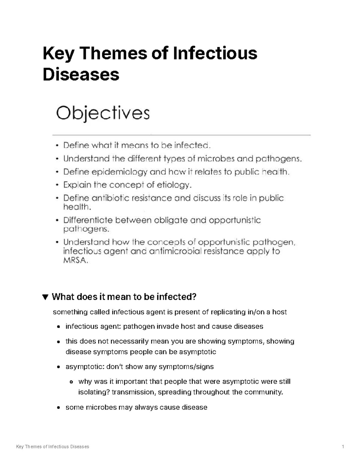Key Themes of Infectious Diseases (Ccf79f7e) - Understanding Pathogens ...