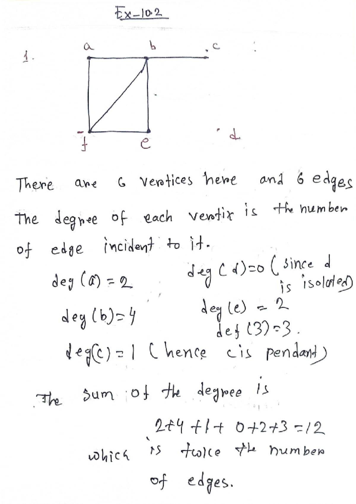 EX 10.2 Part 01 - Discrete Mathematics: Graph Theory Insights - Studocu