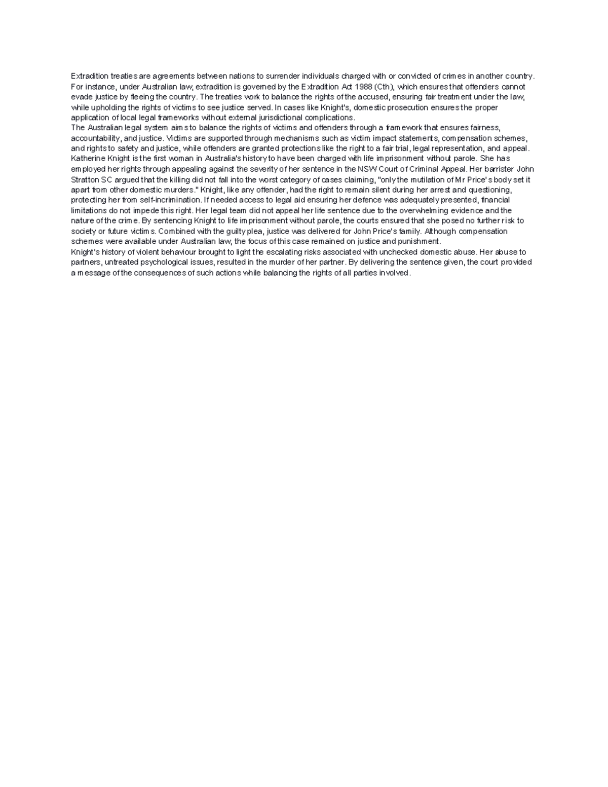 Document 4 (dragged) - case study - Extradition treaties are agreements ...