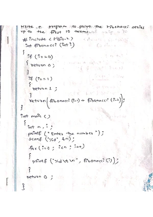 C Programming Practice Set: Key Concepts and Examples (C101) - Studocu