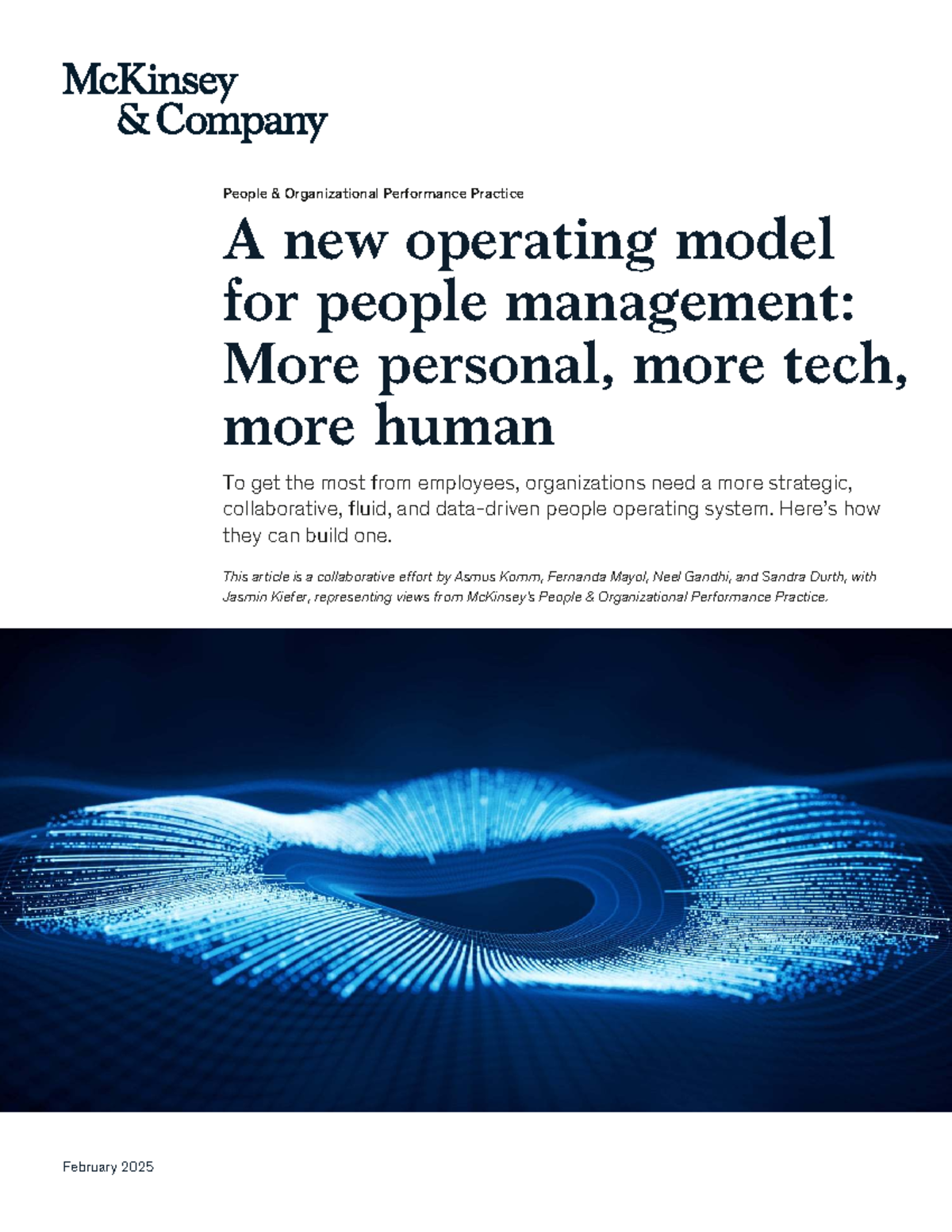A new operating model for people management: More personal, more tech ...