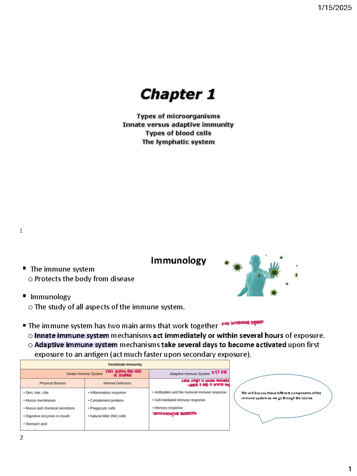 Functions of Blood Cells and Immune Response Mechanisms: BIO 101 ...