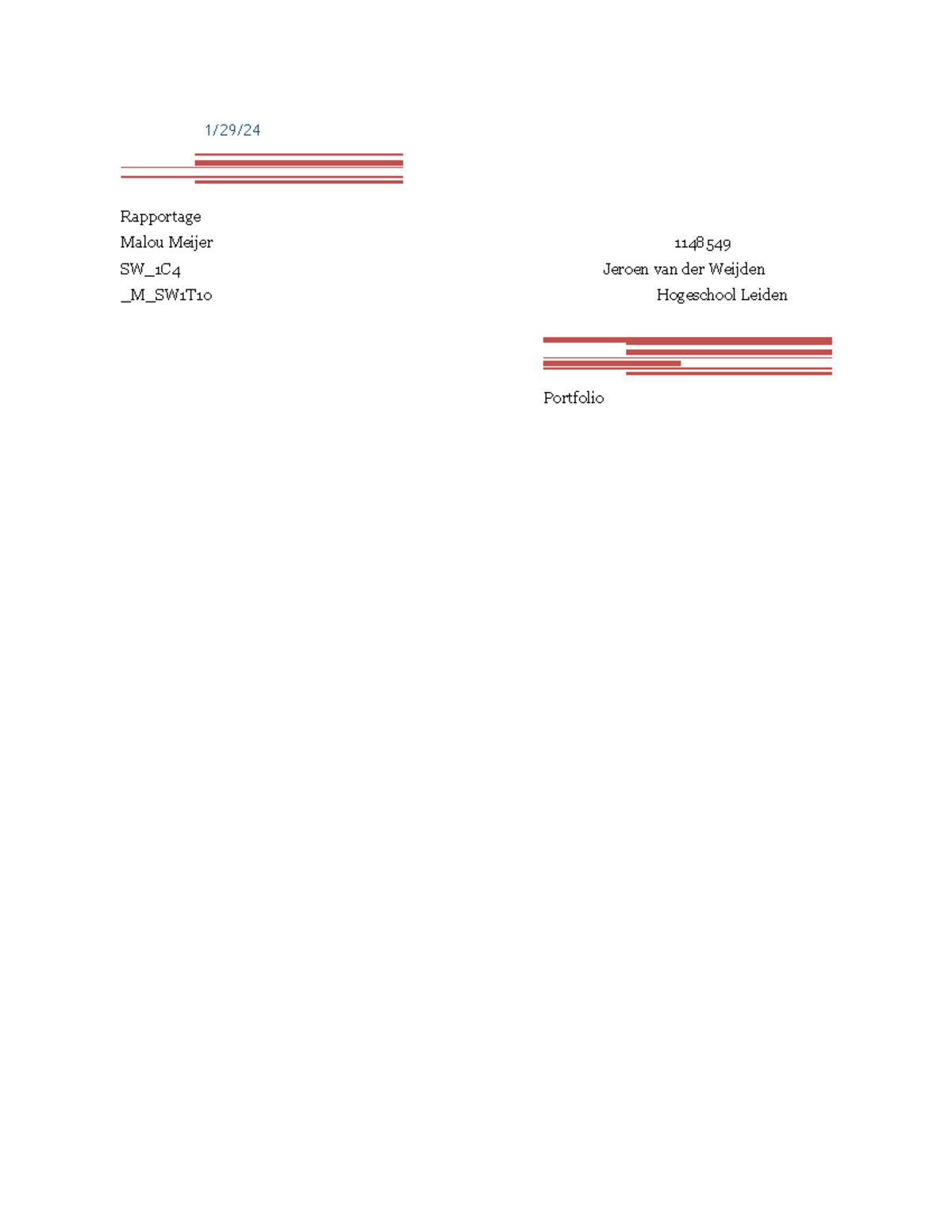Herkansing Rapportage SW_1C4: Casus Beatrice en Lisa's Relatieproblemen ...
