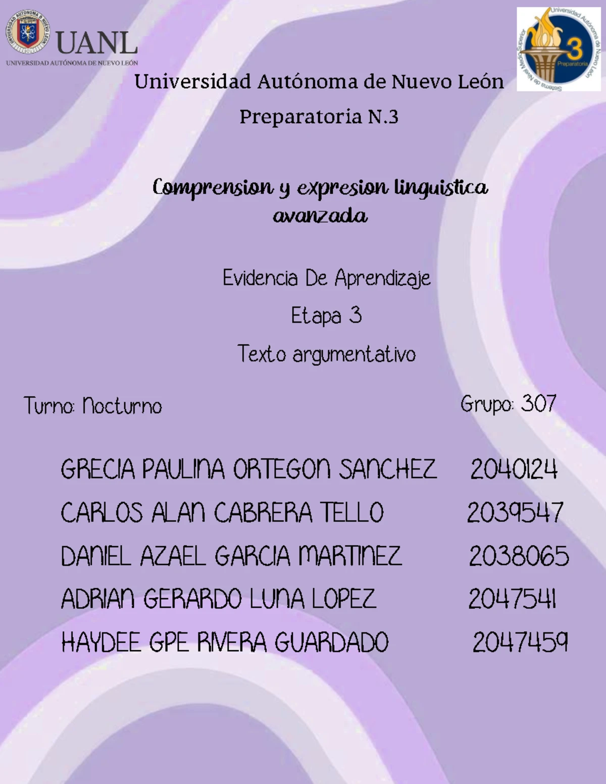 EV3 Cyela - Español evidencia 3 - UNIVERSIDAD AUTONOMA DE NUEVO LEON ...