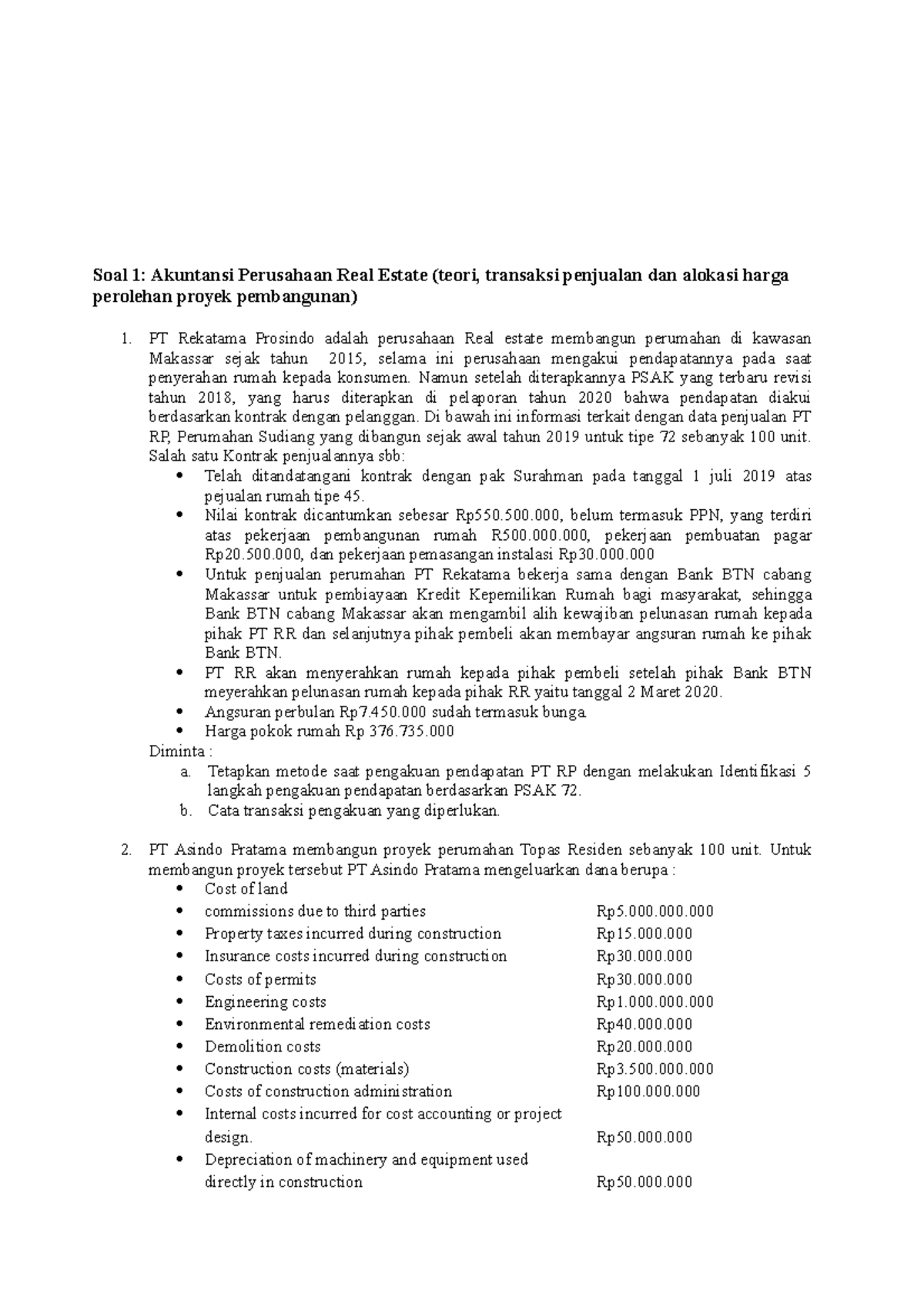 Ujian Akuntansi: Latihan Soal Soal dan Kasus (AKT301) - Document Preview