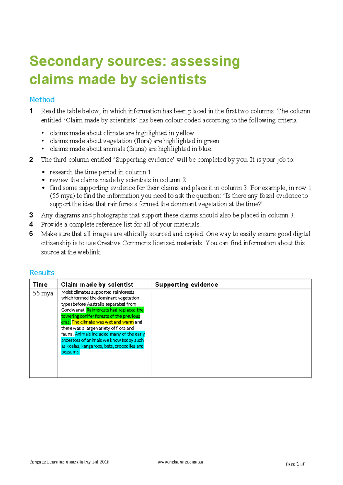 Assessing Claims Made by Scientists: A Study of Climate and Ecosystems ...