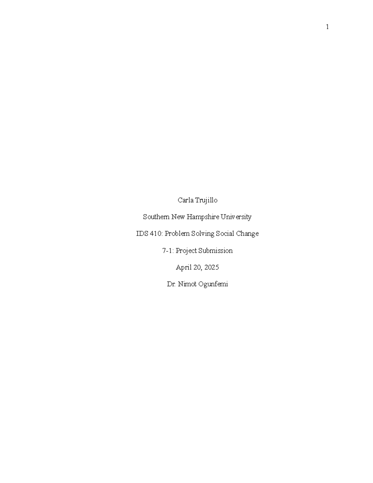 Final Project Submission for IDS 410: Action Plan for Workplace ...