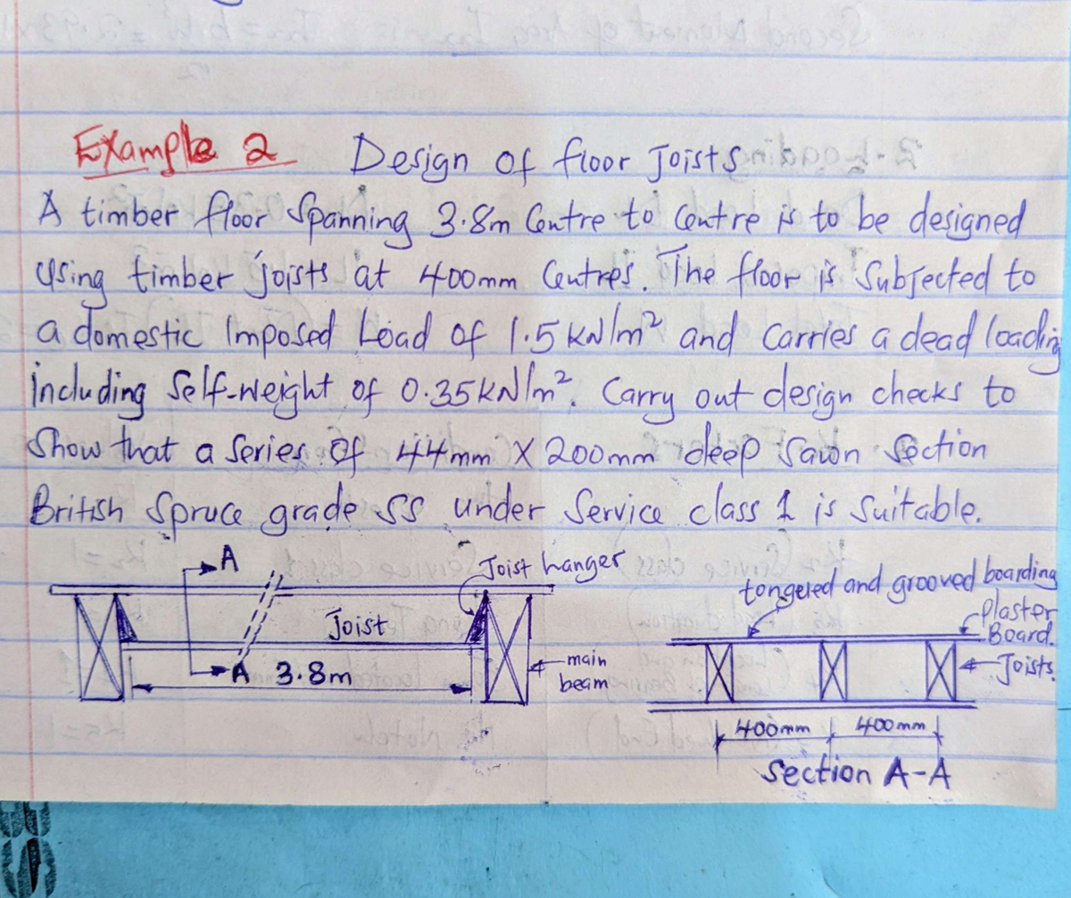 Timber Design Checks for RS 3rd Year - Example 2 - Studocu