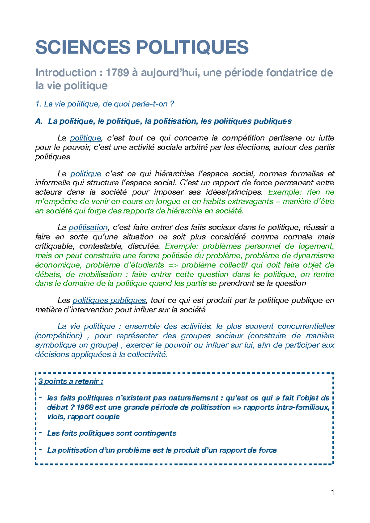 Introduction à la science politique - POL 101 : Période 1789 à aujourd ...