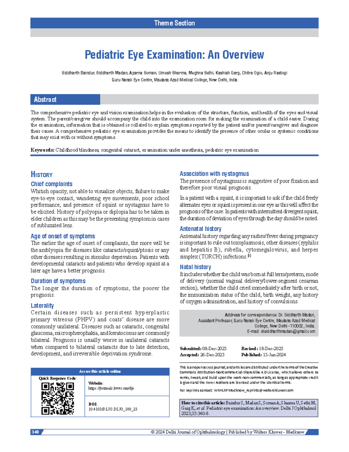 Pediatric Eye Examination Overview: Key Insights and Guidelines - Studocu