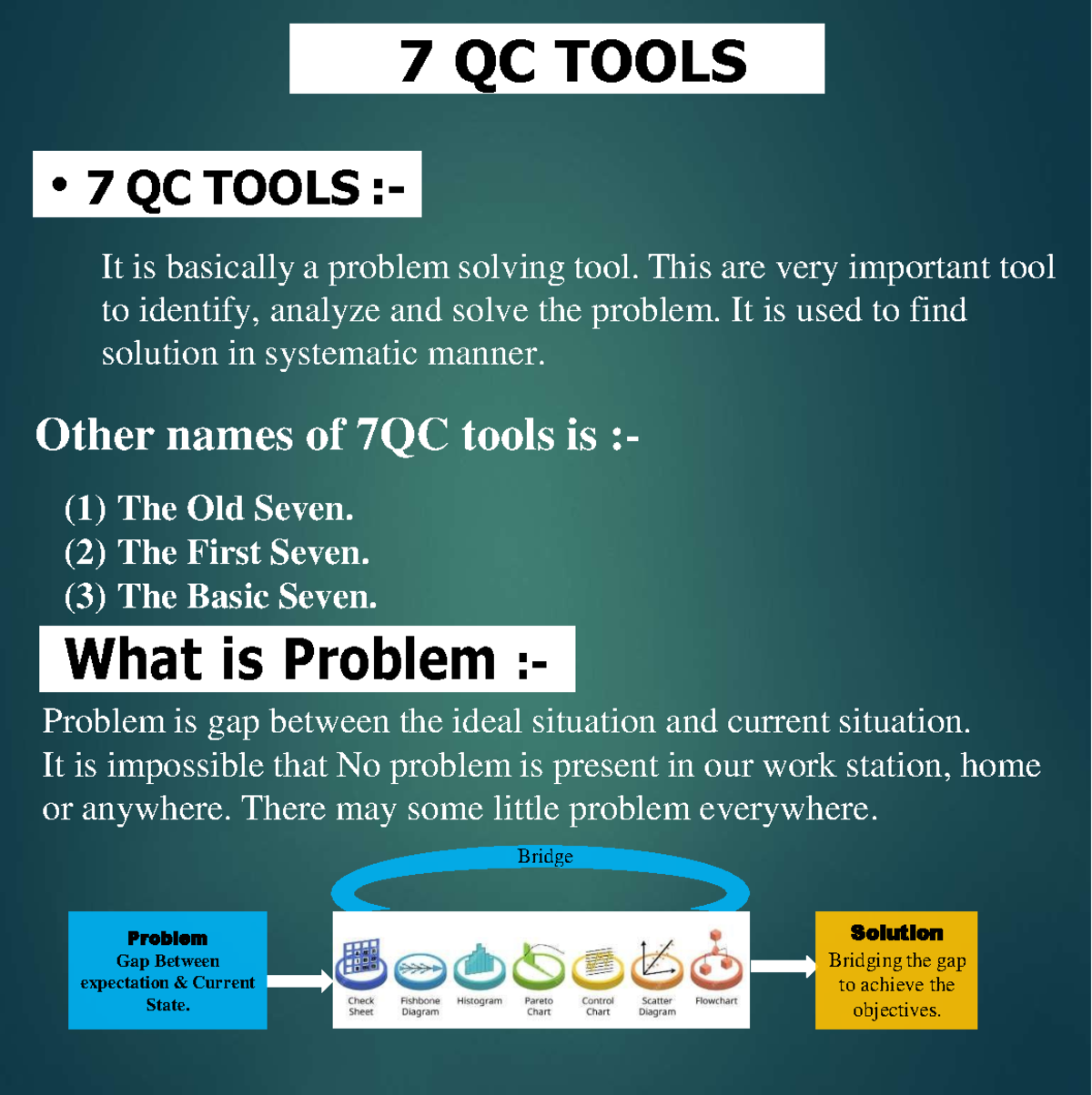 7 QC Tools Overview: Problem Solving Techniques and Applications - Studocu