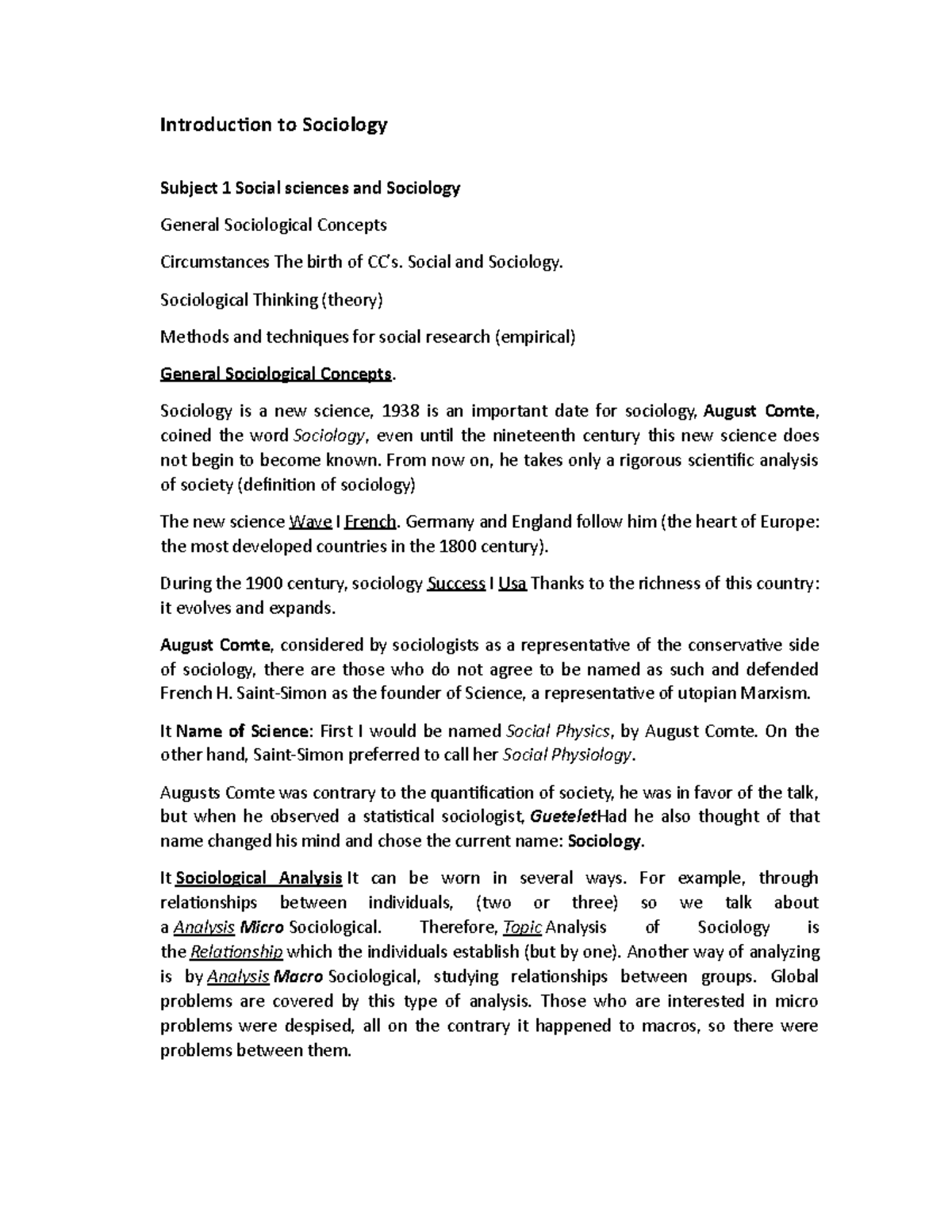 Sociology 101: Key Concepts and Founders in Social Science History ...