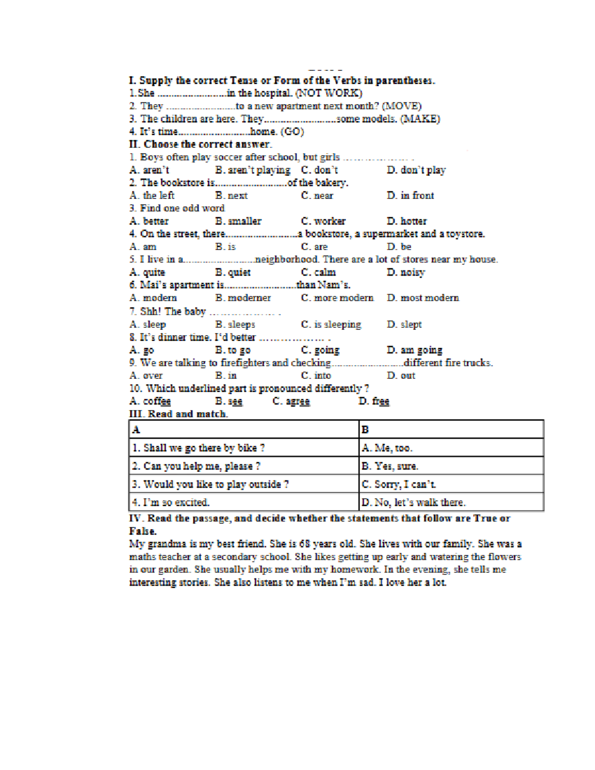 English Tests Compilation: Verb Tenses and Grammar Exercises - Studocu