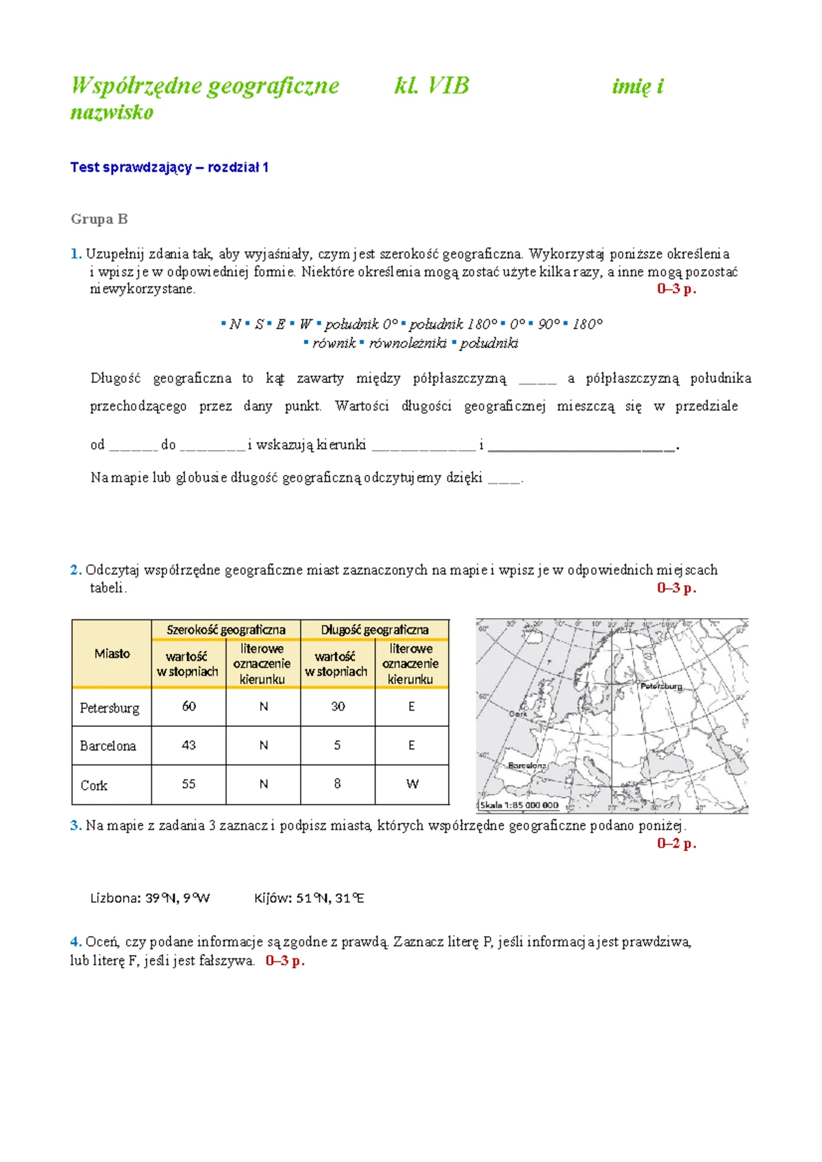 Sprawdzian Z Geografii Afryka Chomikuj Grupa B www.studocu.com