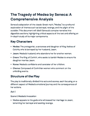 Seneca's Medea: Themes of Betrayal and Vengeance in Tragedy Analysis ...