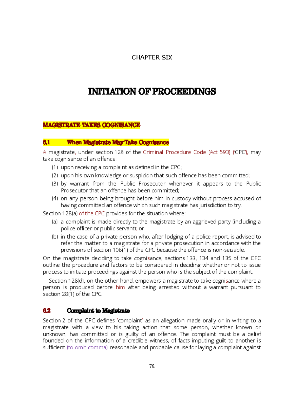 CHAPTER 6: INITIATION OF PROCEEDINGS UNDER CPC (ACT 593) - Studocu